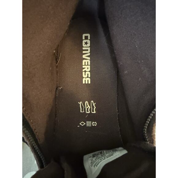 Converse All Star M 8.5 / W 10.5 Double Zip Dark Brown Suede Hi Top Sneaker - Picture 8 of 9